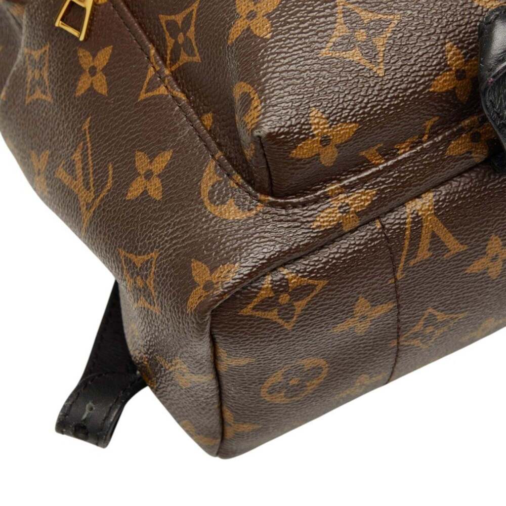LOUIS VUITTON Black Monogram Leather Backpack - Picture 5 of 12